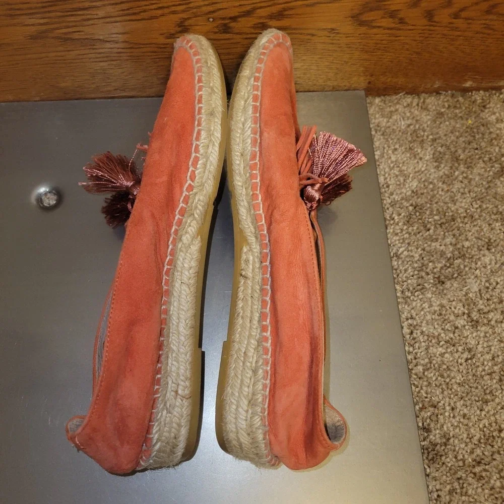 Carmen Saiz Espadrille‎ Flats Womens EU 40 US 9.5-10 Coral Suede Tassel...